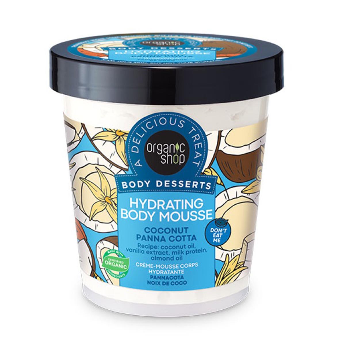 Organic Shop Hydrating Espuma Corporal Coconut Y Pannacotta 450Ml